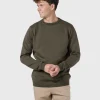 Basic Olivgrün Pullover aus Bio-Baumwolle