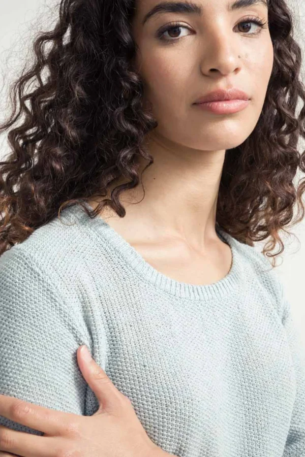 Baumwollpullover Grazia Mittelmeerblau