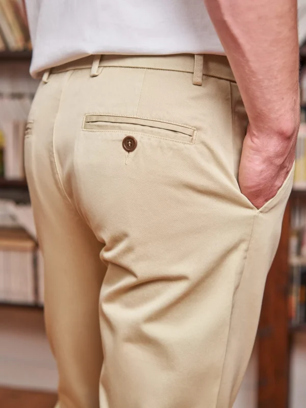 Bio-Baumwolle Chinohose Arthur Beige