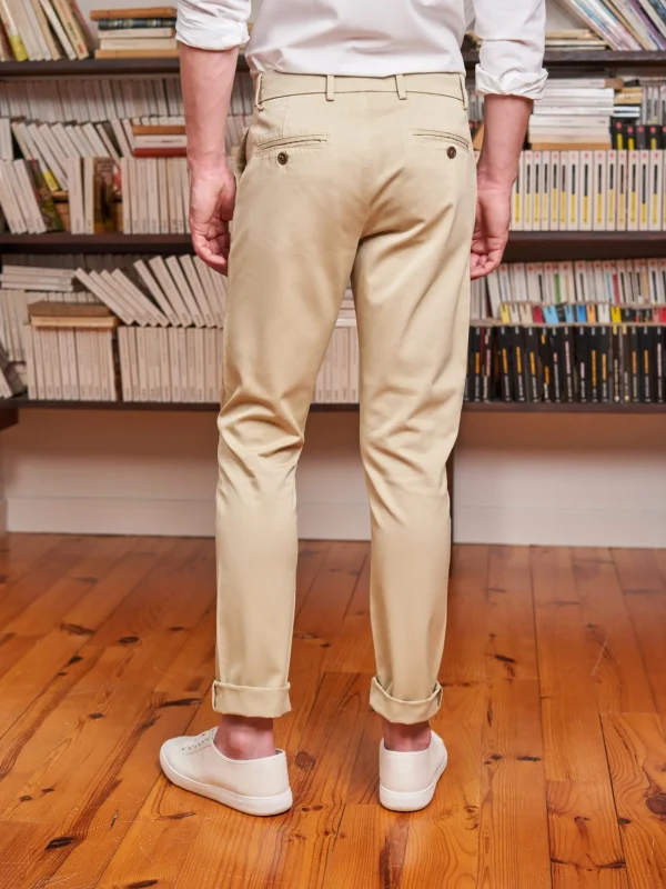 Bio-Baumwolle Chinohose Arthur Beige