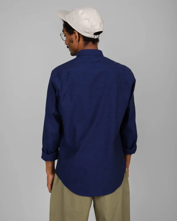 Bio-Baumwolle Oxford-hemd Marineblau