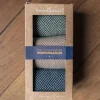 Bio-Baumwolle Sockenbox Grau, Grün und Blau