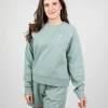 Bio-Baumwolle Sweatshirt TreeSweater Raglan Women Turquoise