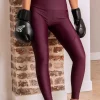 Burgunderrote Leggings von Orion