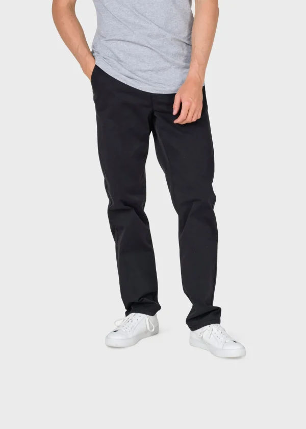 Chino Bio-Baumwolle Chino Allan Twill Schwarz