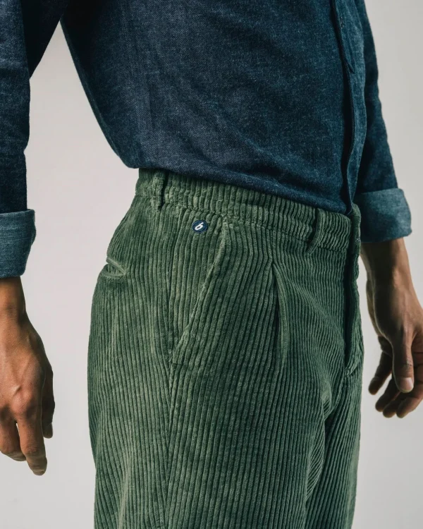 Cord-Chinohose Grün