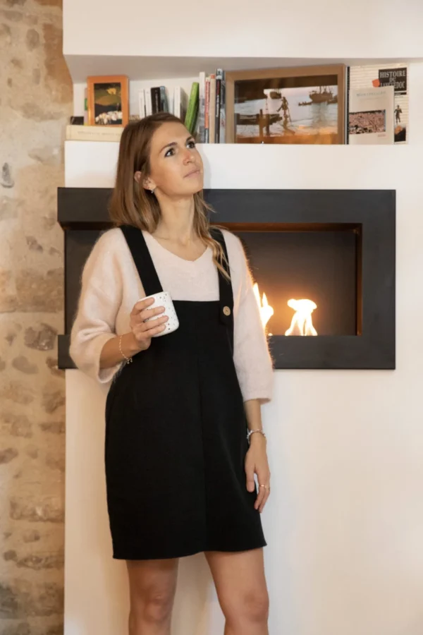 Cordsamtkleid Scarlett Schwarz