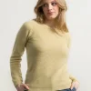 Damen Kaschmir-Pullover Giulietta Gelb meliert