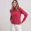 Damen Kaschmir-Rollkragenpullover Ada Rosa meliert