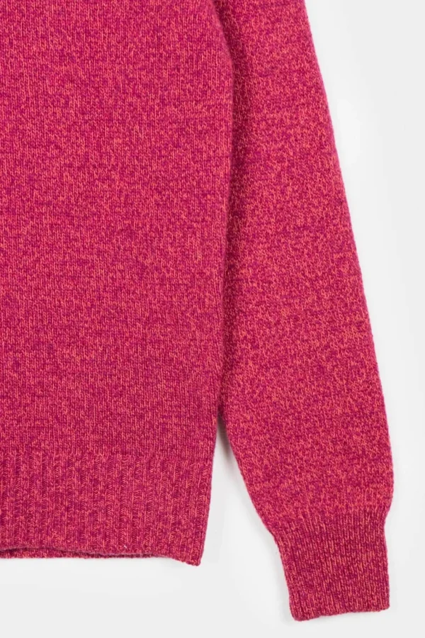 Damen Kaschmir-Rollkragenpullover Ada Rosa meliert