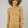 Damen Langärmeliges Top Jacquard Pumpkin