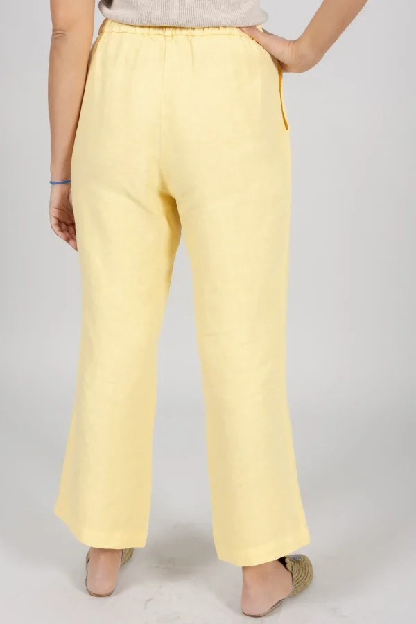 Damen Leinen Hose Ellie Yellow