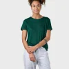 Damen Leinen T-Shirt Rikke Green