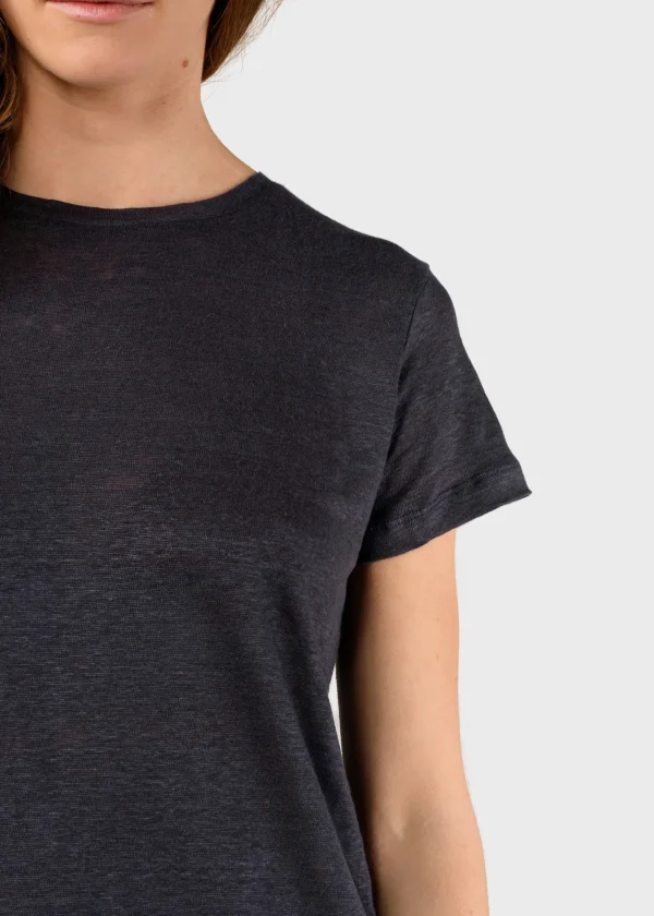Damen Leinen T-Shirt Rikke Navy