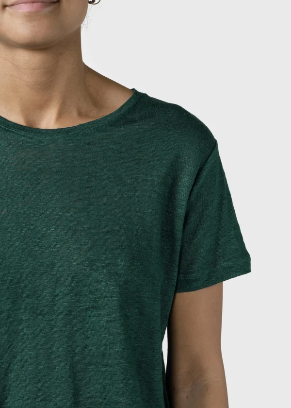 Damen Leinen T-Shirt Rikke Green