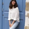 Damen Leinen-Hemd Essentielle weiss