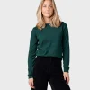 Damen Merinos Pullover Waldgrün