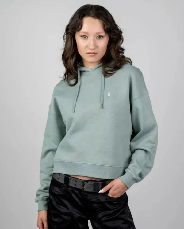 Damen Oversized Hoodie Astrodust Turquoise