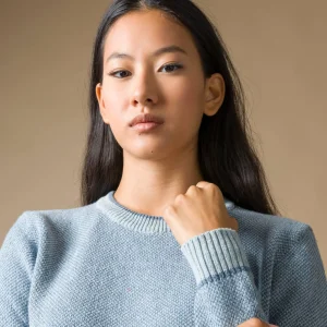 Damen pullover Lina Mittelmeerblau