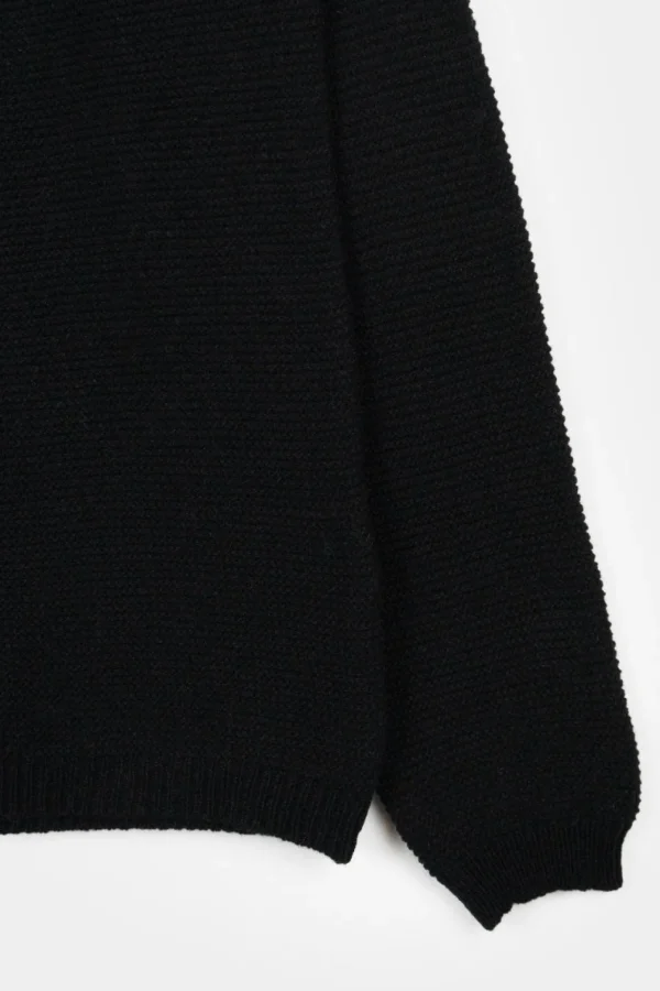 Damen Schwarz Pullover aus recycelten Kaschmir Giulietta