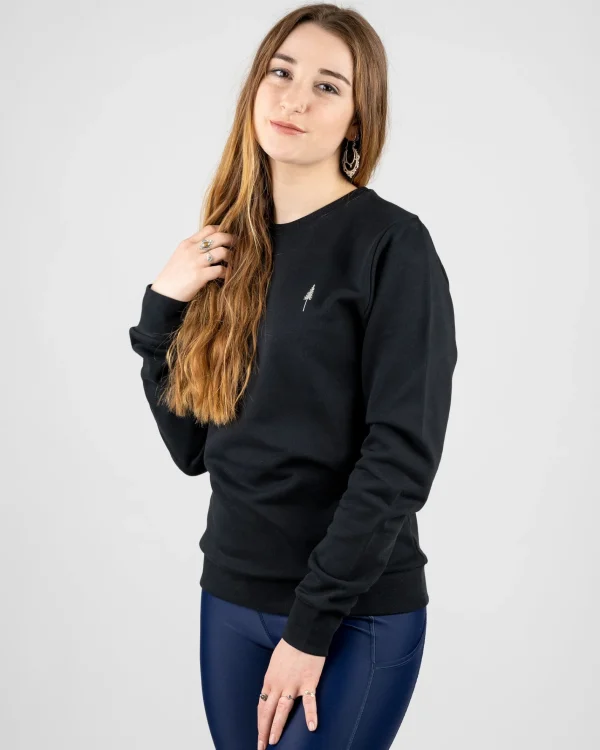 Damen Sweatshirt aus Bio-Baumwolle TreeSweater Black