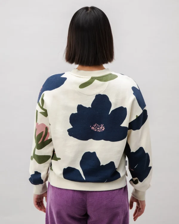 Damen Sweatshirt Bloom Ekru