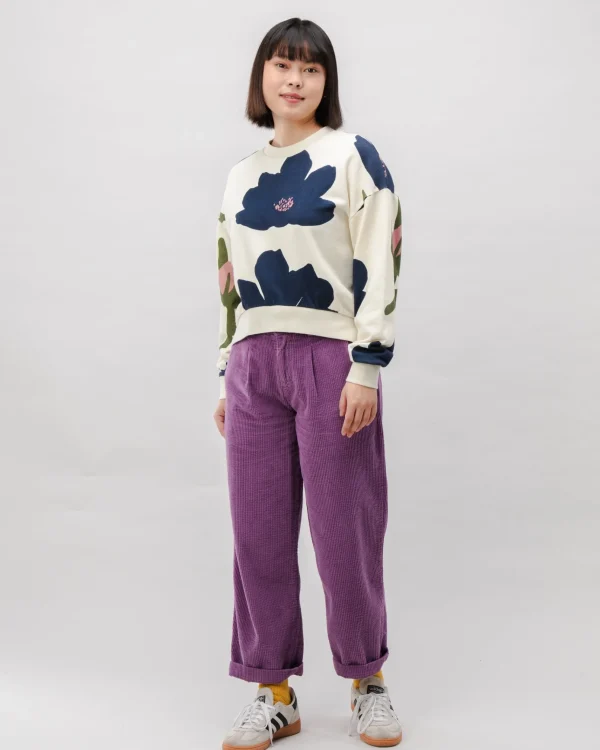 Damen Sweatshirt Bloom Ekru