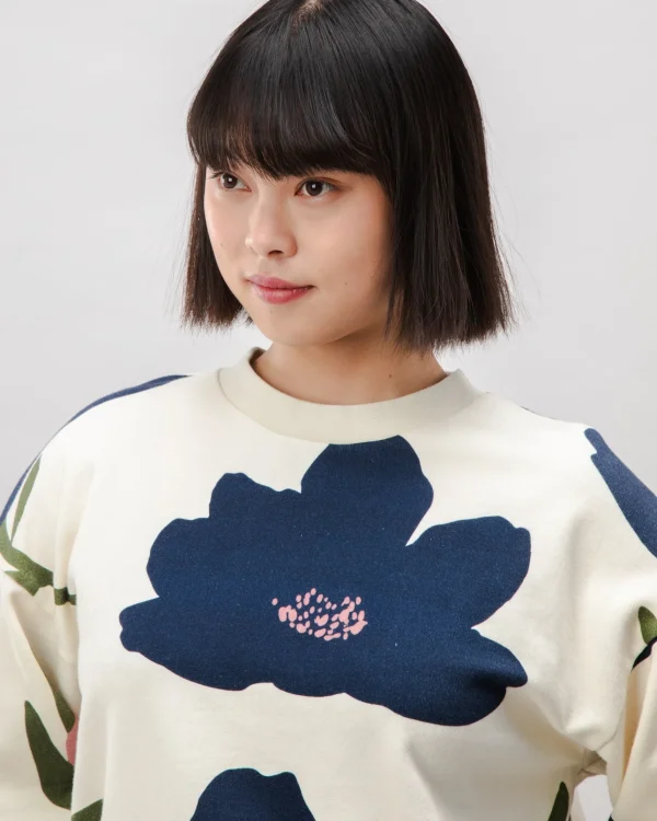 Damen Sweatshirt Bloom Ekru