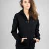 Damen Treehoodie Zip Schwarz