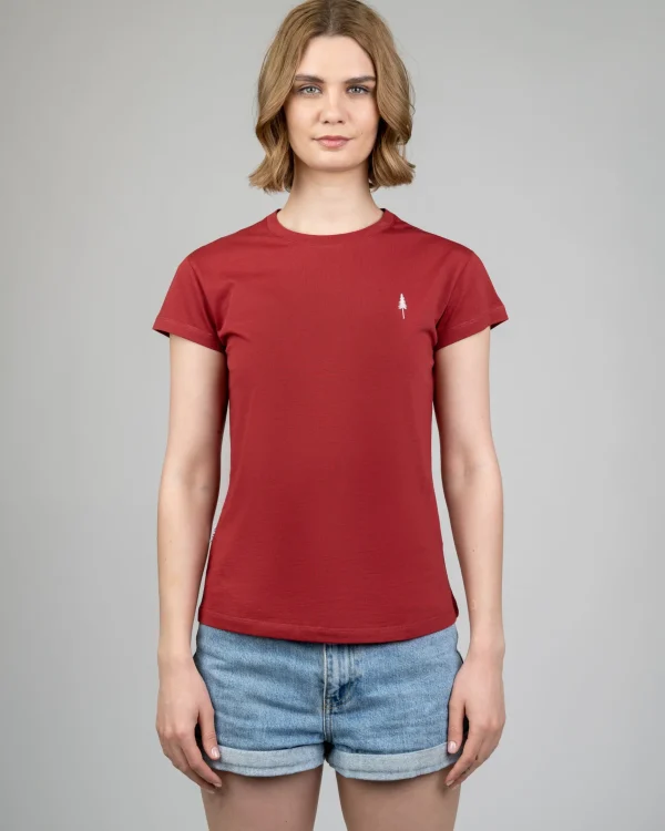 Damen T-Shirt aus Bio-Baumwolle Treeshirt Rot