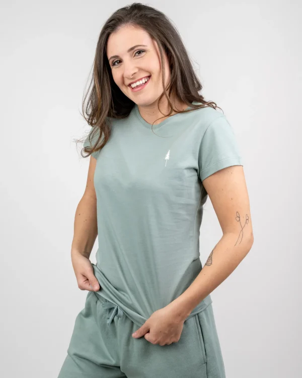 Damen T-Shirt aus Bio-Baumwolle Treeshirt Turquoise