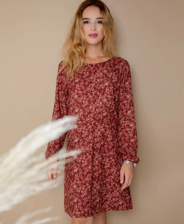 Damen-Kleid Cyrielle Sepia