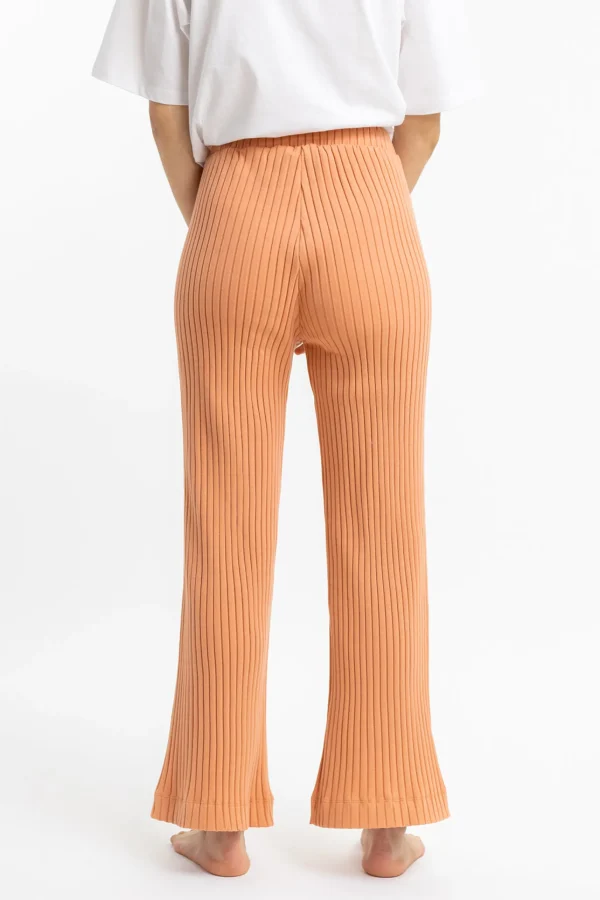 Damen-Lounge-Hose aus orangefarbener Bio-Baumwolle
