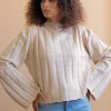 Damen-Merinopullover Nashi Beige