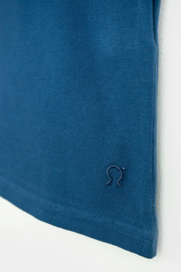 Damen-Poloshirt aus Bio-Baumwolle Rita Blue