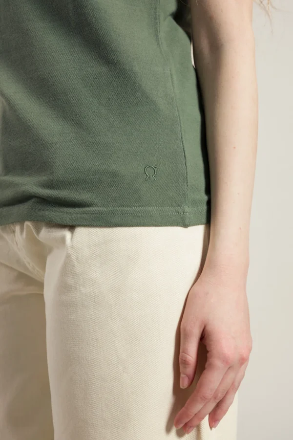 Damen-Poloshirt aus Bio-Baumwolle Rita Olivgrün