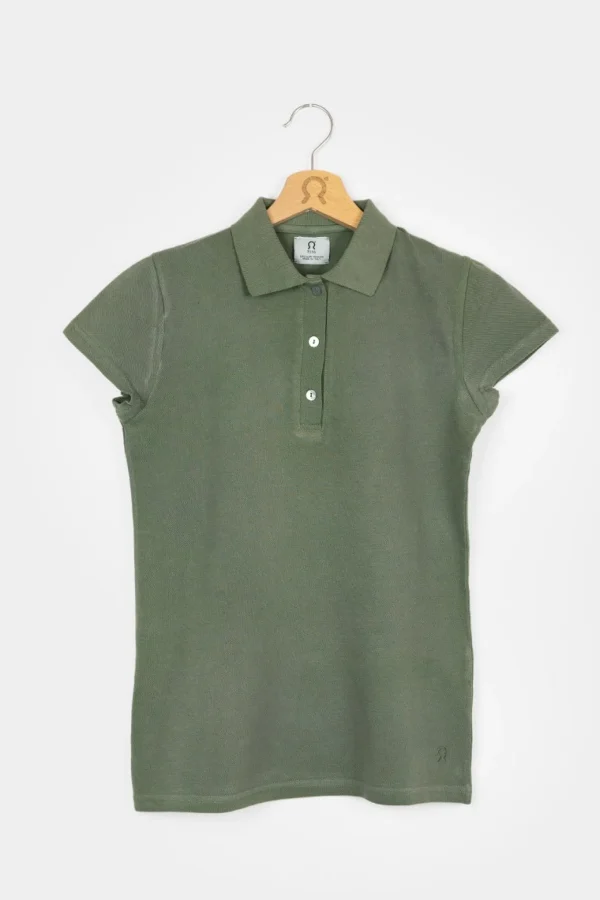 Damen-Poloshirt aus Bio-Baumwolle Rita Olivgrün