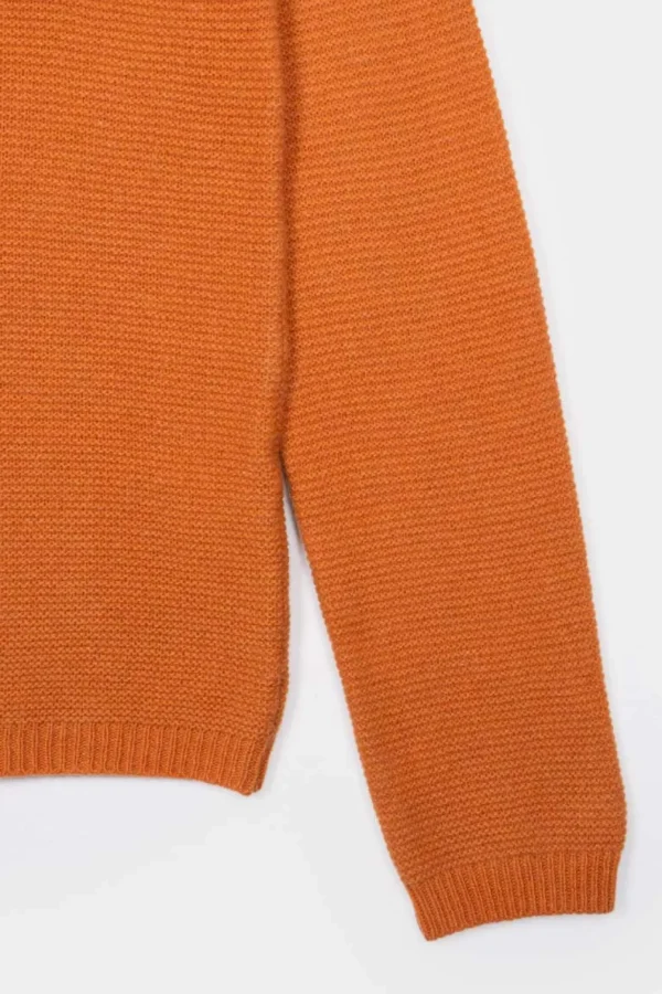 Damen-Pullover aus recycelten Kaschmir Giulietta Pumpkin