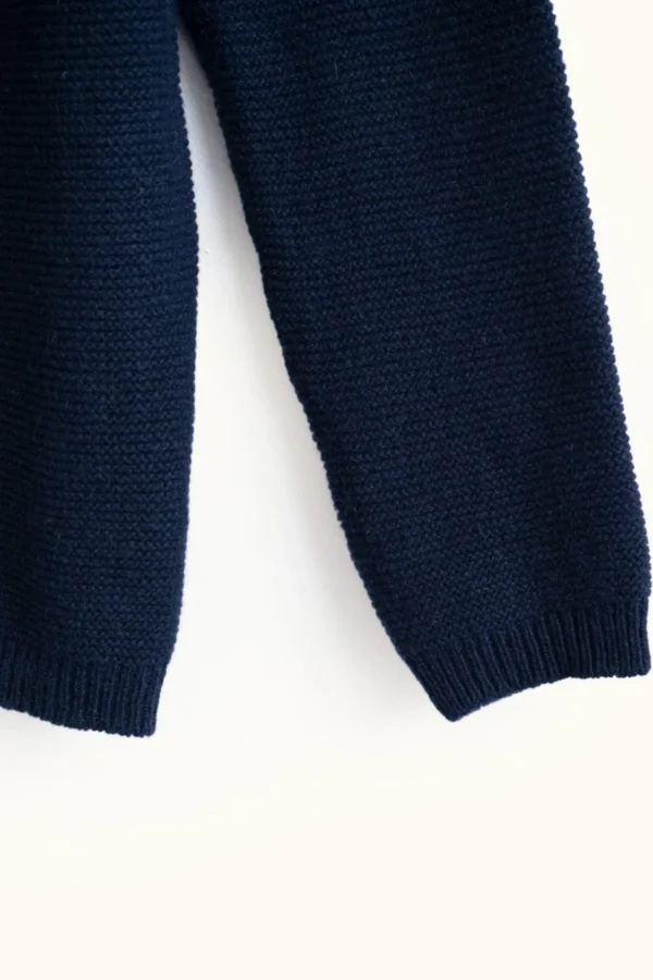 Damen-Pullover aus recycelten Kaschmir Giulietta Dunkelblau