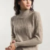 Damen-Rollkragenpullover aus Kaschmir Nilde Beige