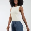 Damen-Tanktop aus Baumwolle Gianna Ekru