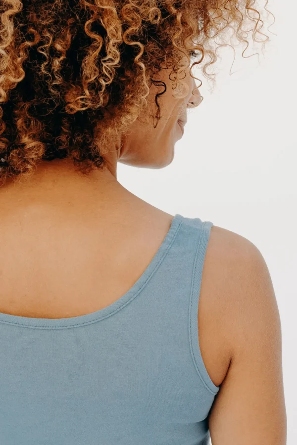 Damen-Tanktop aus Bio-Baumwolle Mme Toucan Blue