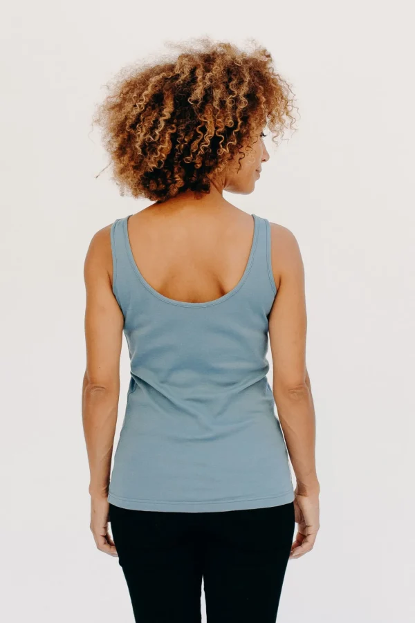 Damen-Tanktop aus Bio-Baumwolle Mme Toucan Blue