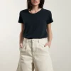 Damen-T-Shirt aus Bio-Baumwolle Franca Schwarz