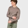 Dünner Sand Strickpullover aus Merinowolle