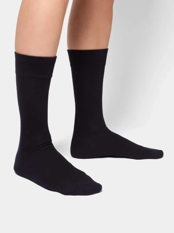Dreier Pack - Einfarbige schwarze Socken