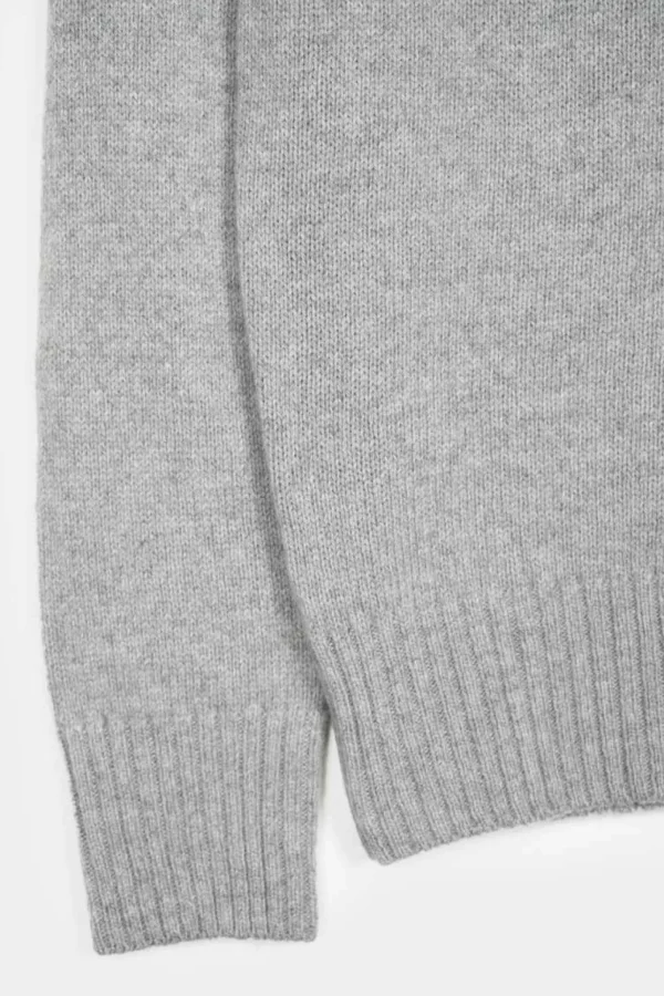 Feine Wolle Damen-Pullover Laura Grau