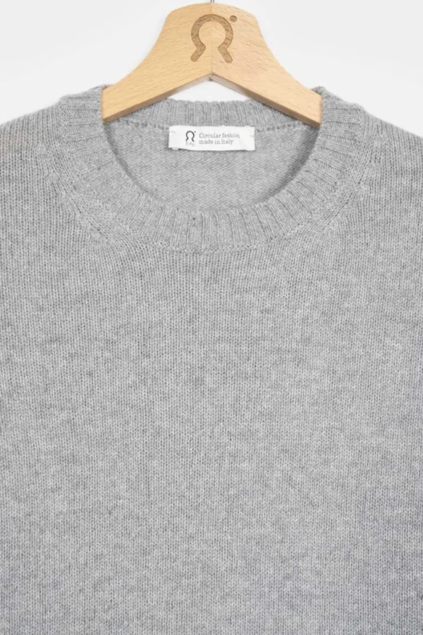 Feine Wolle Damen-Pullover Laura Grau