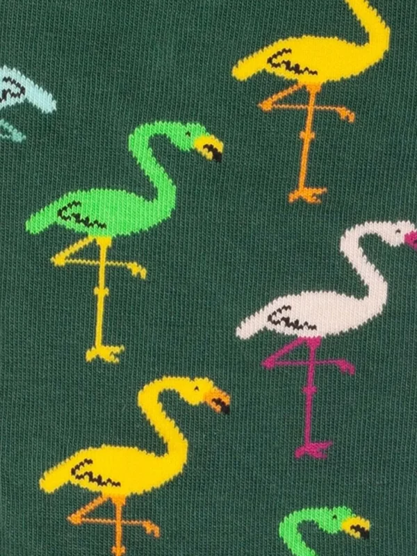 Flamingo Forest Socken aus Bio-Baumwolle