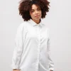 Flanel Bluse Ekru